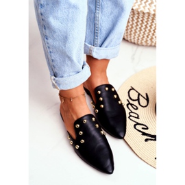 Pantuflas de mujer Lu Boo Mule Seniorita Black negro 2