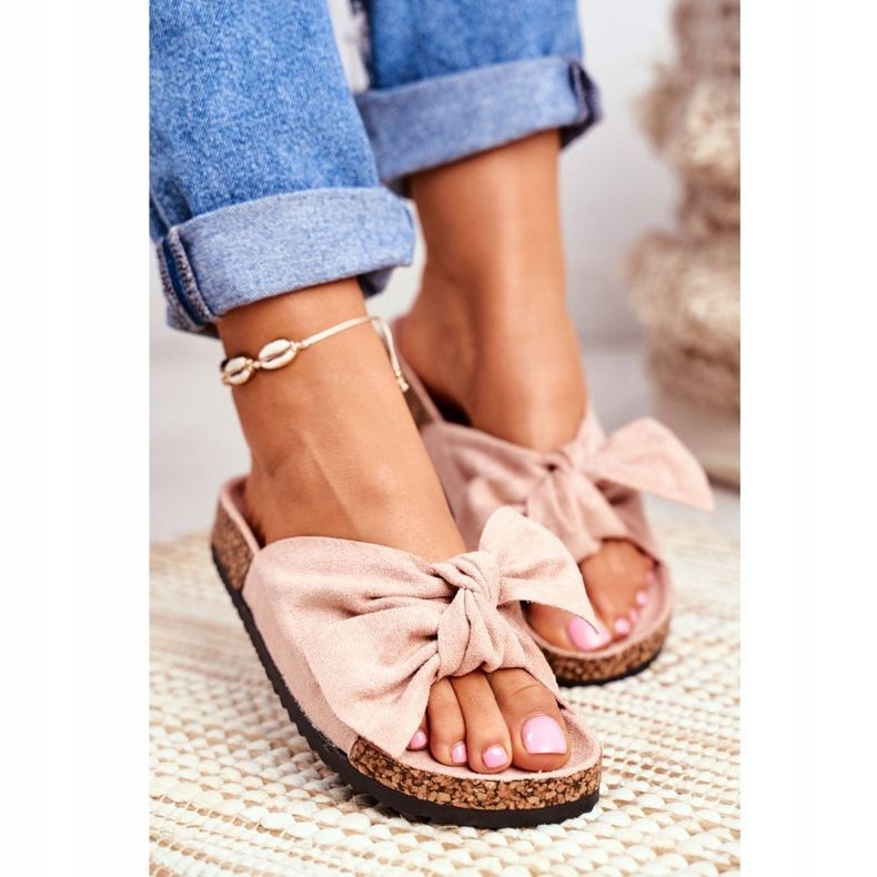 PS1 Pantuflas De Mujer En Lazos De Corcho Wendy Rosa rosado 1 PS1 Pantuflas De Mujer En Lazos De Corcho Wendy Rosa rosado 1