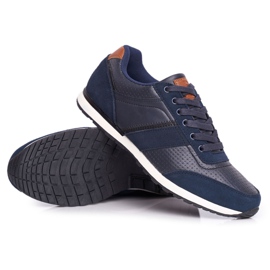 EVE Zapatos Deportivos Hombre Piel Redox Azul Marino 1
