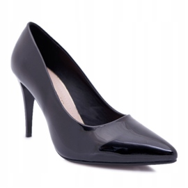 Sergio Leone Salón Lacado Stilettos Negro Feliciana 8