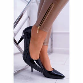 Sergio Leone Salón Lacado Stilettos Negro Feliciana 4