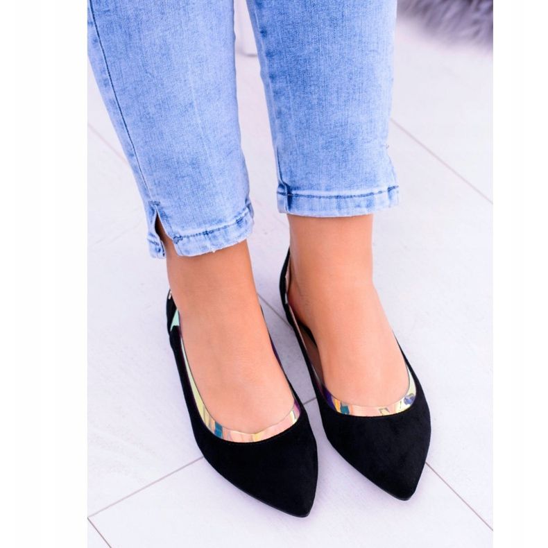 Bailarinas Holográficas Transparentes Negras Lu Boo en Szpic Lison negro 2 Bailarinas Holográficas Transparentes Negras Lu Boo en Szpic Lison negro 2