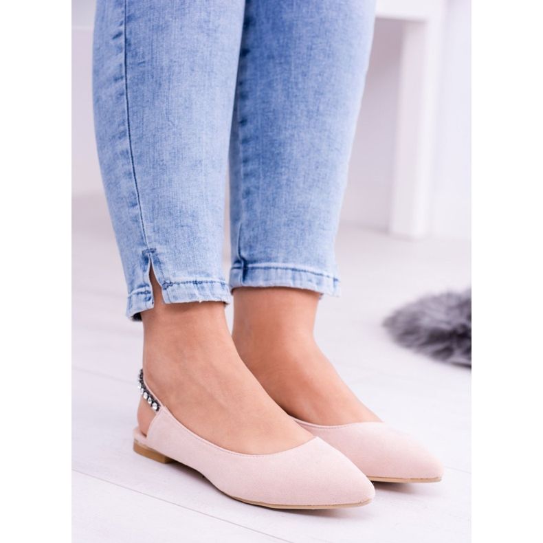 Bailarinas de ante rosa Lu Boo en pedrería Spitz Macron 1