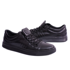 KENT Zapatillas de hombre Elon de piel negra negro 3