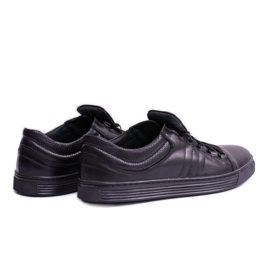 KENT Zapatillas de hombre Elon de piel negra negro 2