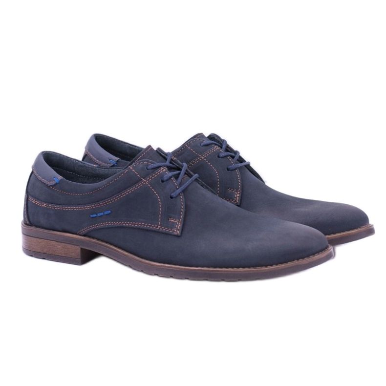 KOMODO Zapatos Elegantes en Piel Hombre Santiago Azul Marino 1