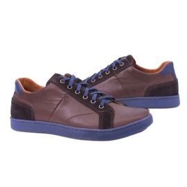 Neex Zapatos casuales Ender de cuero marrón oscuro para hombre 1