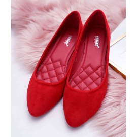 PS1 Bailarinas Mujer Rojo Suede Bueno 4