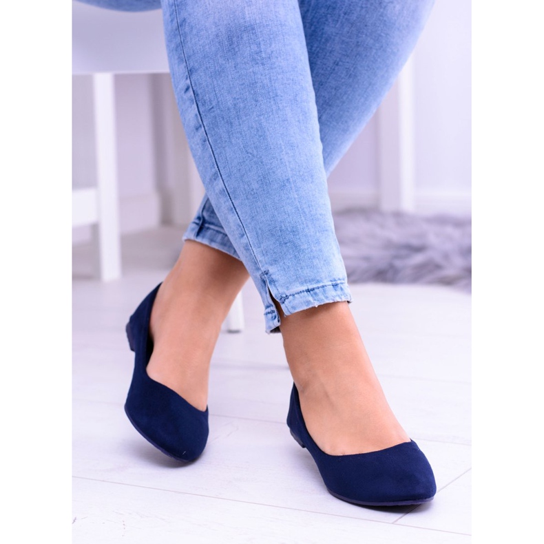 SEA Bailarinas Mujer Azul Marino Suede Bueno 1