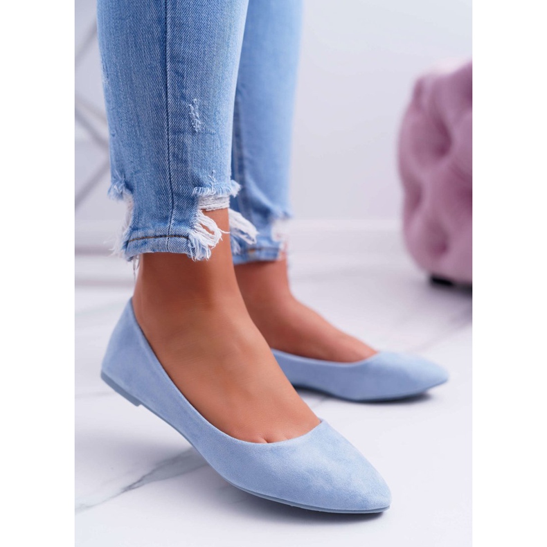 SEA Bailarinas Mujer Azul Suede Bueno 1