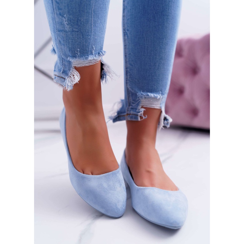 SEA Bailarinas Mujer Azul Suede Bueno 2