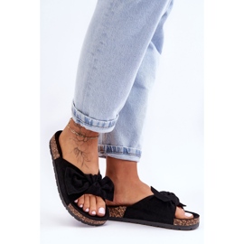 PS1 Pantuflas negras de mujer en el lazo de corcho Wendy negro 1 PS1 Pantuflas negras de mujer en el lazo de corcho Wendy negro 1