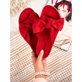 PS1 Pantuflas rojas de mujer en el lazo de corcho Wendy rojo 5