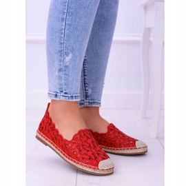 Lu Boo Ballerinas Mujer Red Alpargatas Macarena Flowers rojo 2