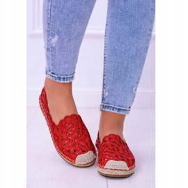 Lu Boo Ballerinas Mujer Red Alpargatas Macarena Flowers rojo 3