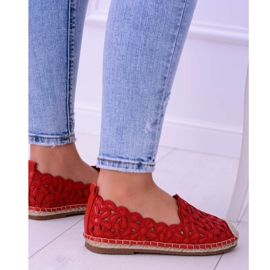 Lu Boo Ballerinas Mujer Red Alpargatas Macarena Flowers rojo 4