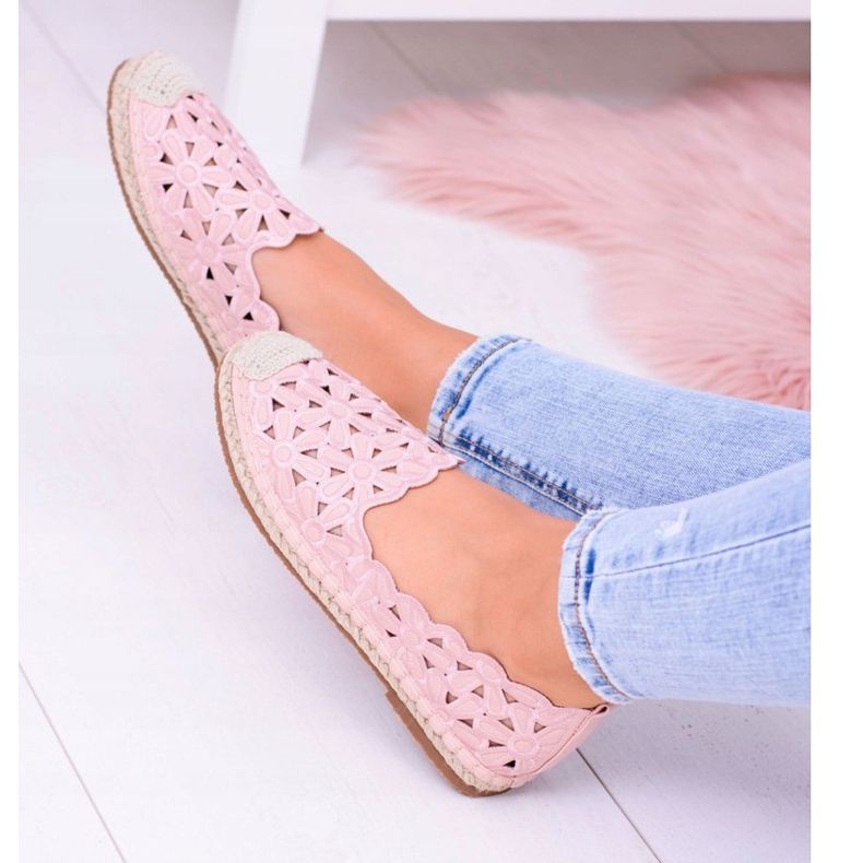 Lu Boo Ballerinas Mujer Rosa Alpargatas Macarena Flowers rosado 1