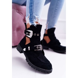 Botas con corte de ante negro Lu Boo Rock Girl 1