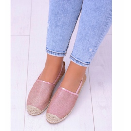 Alpargatas Lu Boo para mujer, sin cordones, con purpurina, oro rosa, Miravet 2