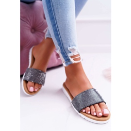 Pantuflas negras de mujer Lu Boo con golosinas de lentejuelas negro 1