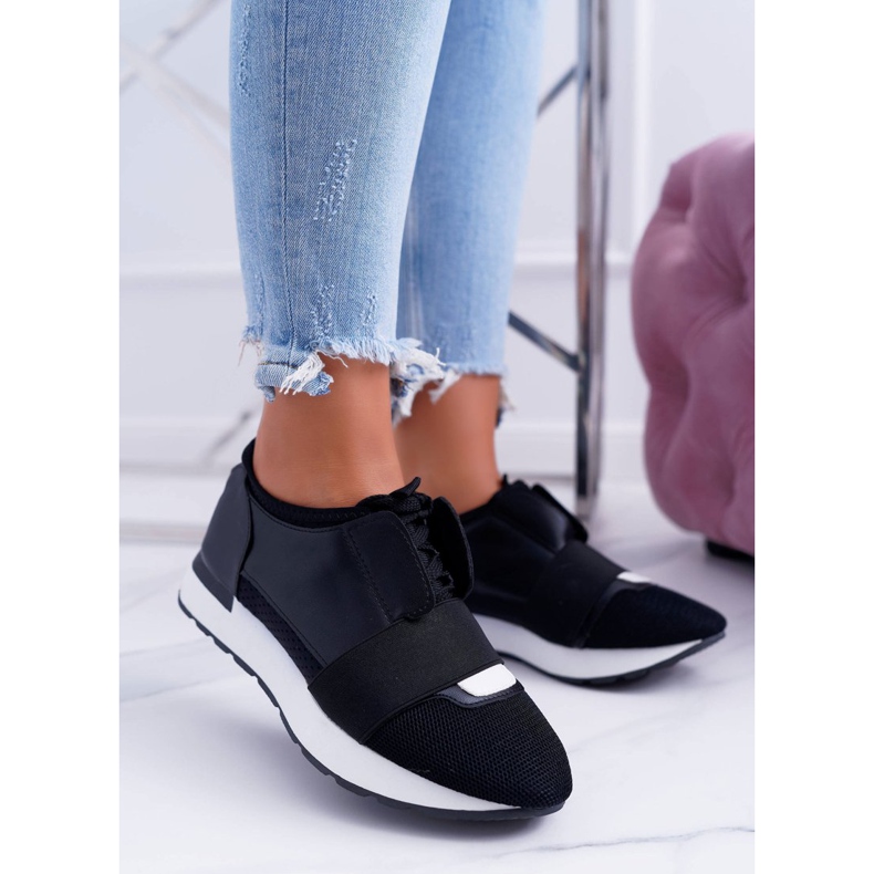 Zapatos deportivos negros Lu Boo para mujer Madoni 1