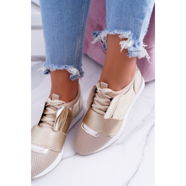 Zapatos deportivos dorados Lu Boo para mujer Madoni 5