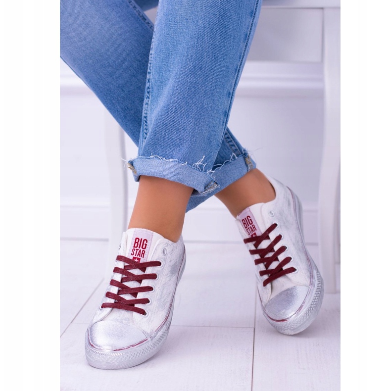 Zapatillas Big Star Blancas Plateadas BB274014 blanco 1