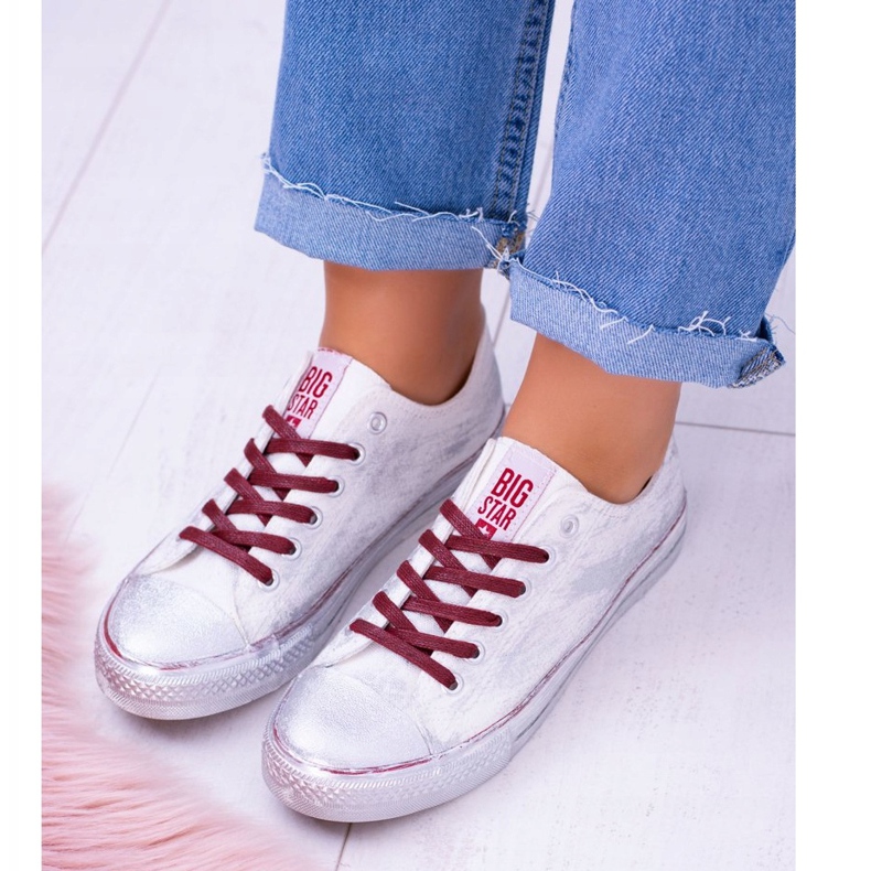 Zapatillas Big Star Blancas Plateadas BB274014 blanco 2