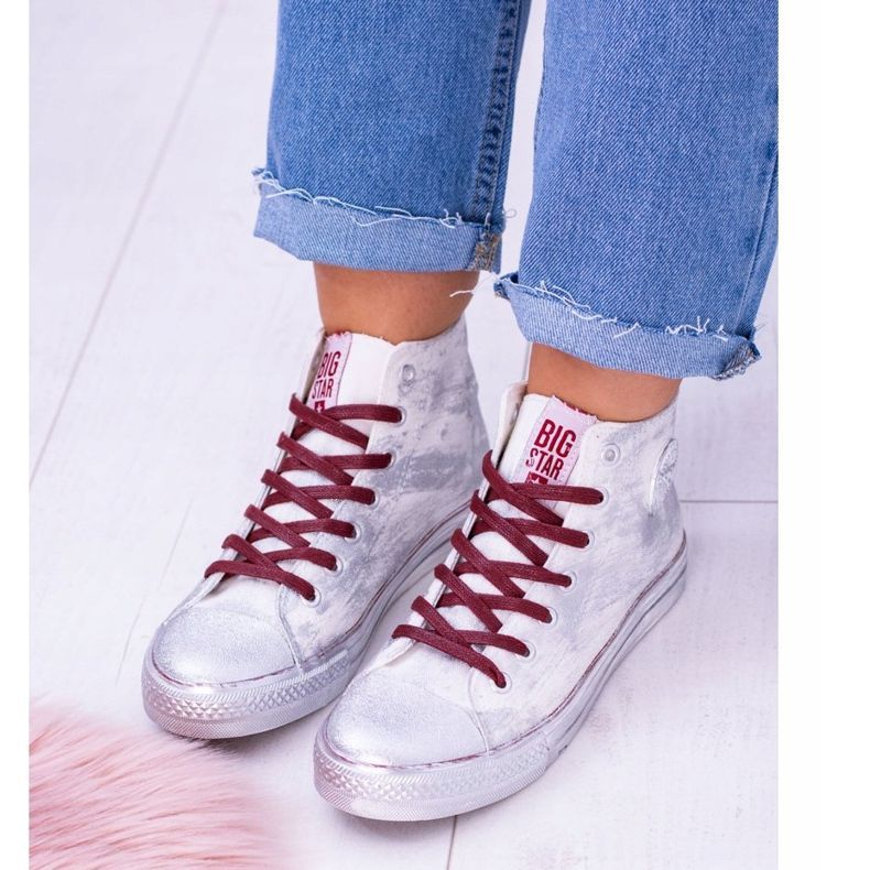 Zapatillas Big Star High Blancas Plateadas BB274016 blanco 2