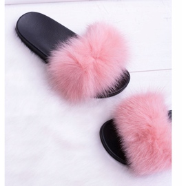 Pantuflas de Mujer con Piel Natural Rosa Naturis 2