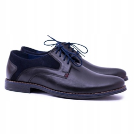 Zapatos Zinedine Nikopol de cuero negro para hombre 1