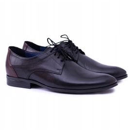 Nikopol Zapatos formales de cuero negro tradicional para hombre 7