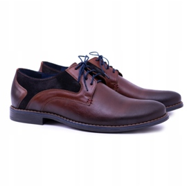 Zapatos Zinedine Nikopol de cuero marrón para hombre 7