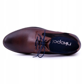 Zapatos Zinedine Nikopol de cuero marrón para hombre 2