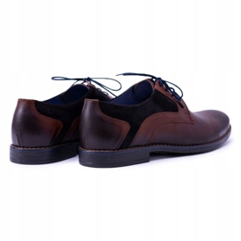 Zapatos Zinedine Nikopol de cuero marrón para hombre 1