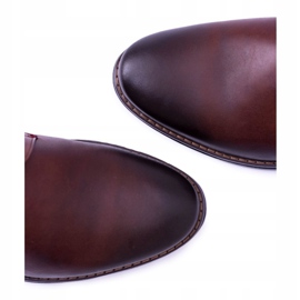 Zapatos Zinedine Nikopol de cuero marrón para hombre 4