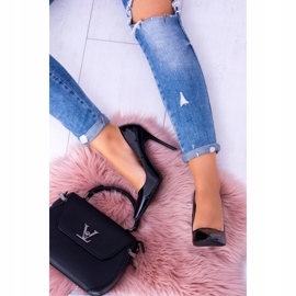 Tacones de mujer Lu Boo Lacado Negro Spitz Belluci 5
