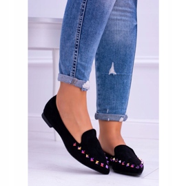 Lu Boo Black Lords Iridiscente Jets Suede Spike negro 4