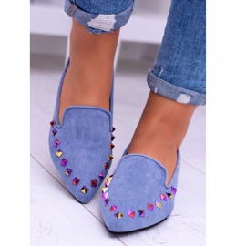 Lu Boo Blue Lords Iridiscente Jets Suede Spike azul 4