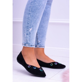 Lu Boo Bailarina Negra Con Ojales De Gasolina Spitz Octavia negro 3