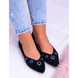 Lu Boo Bailarina Negra Con Ojales De Gasolina Spitz Octavia negro 2
