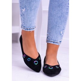 Lu Boo Bailarina Negra Con Ojales De Gasolina Spitz Octavia negro 4