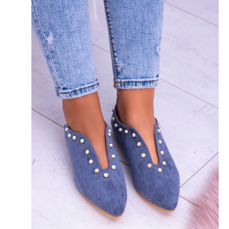 Lu Boo Zapatos azules con recortes Merseo Beads 2
