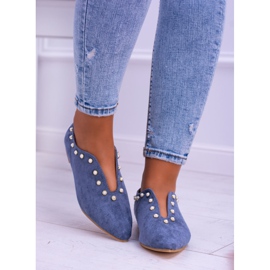 Lu Boo Zapatos azules con recortes Merseo Beads 4