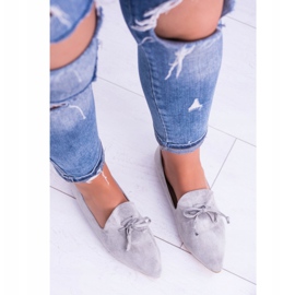 Lu Boo Bailarinas Grises En Lords Spitz Suede Feliciano 5