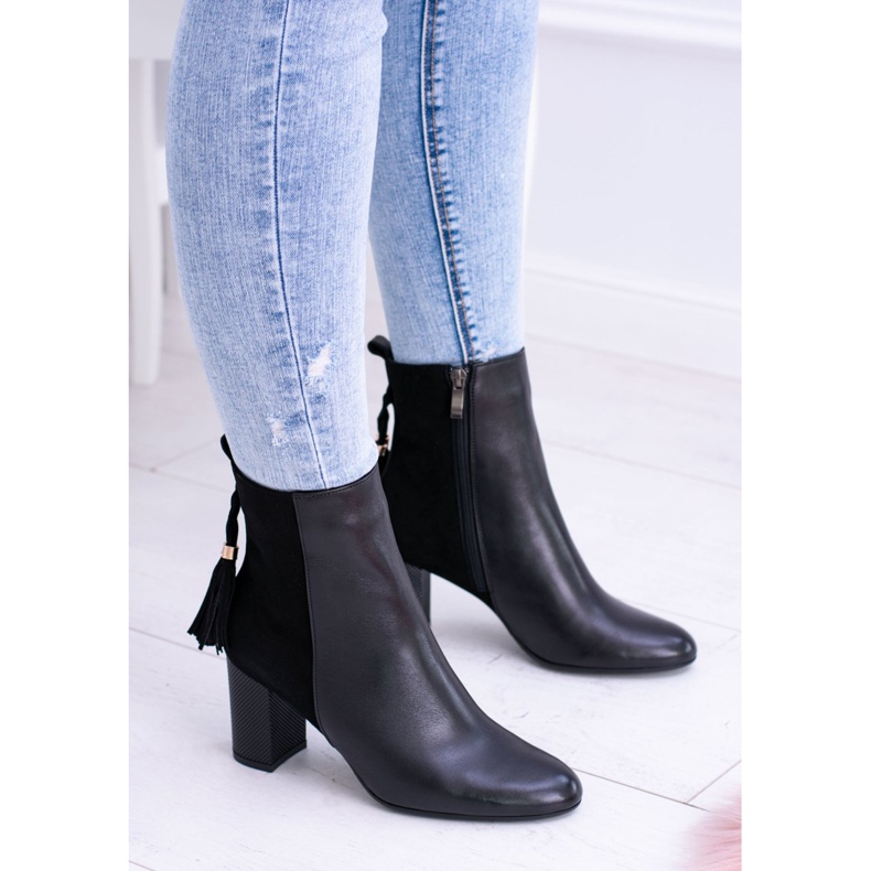 Botas de mujer negras con tacón Laura Messi 1821 negro 2 Botas de mujer negras con tacón Laura Messi 1821 negro 2