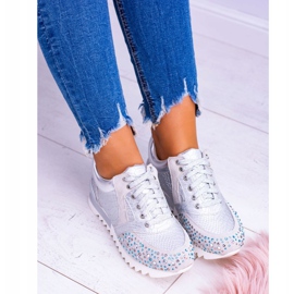 Zapatillas Deportivas Mujer Plateadas Con Lentejuelas Lu Boo Infinitiale gris 2