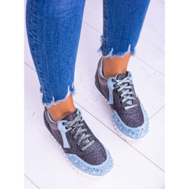 Zapatillas Deportivas Mujer Azules Con Lentejuelas Lu Boo Infinitiale 6