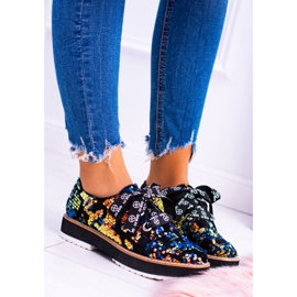 Brogues para mujer Lu Boo Suede Multicolor Moonlight negro 6