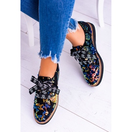 Brogues para mujer Lu Boo Suede Multicolor Moonlight negro 1